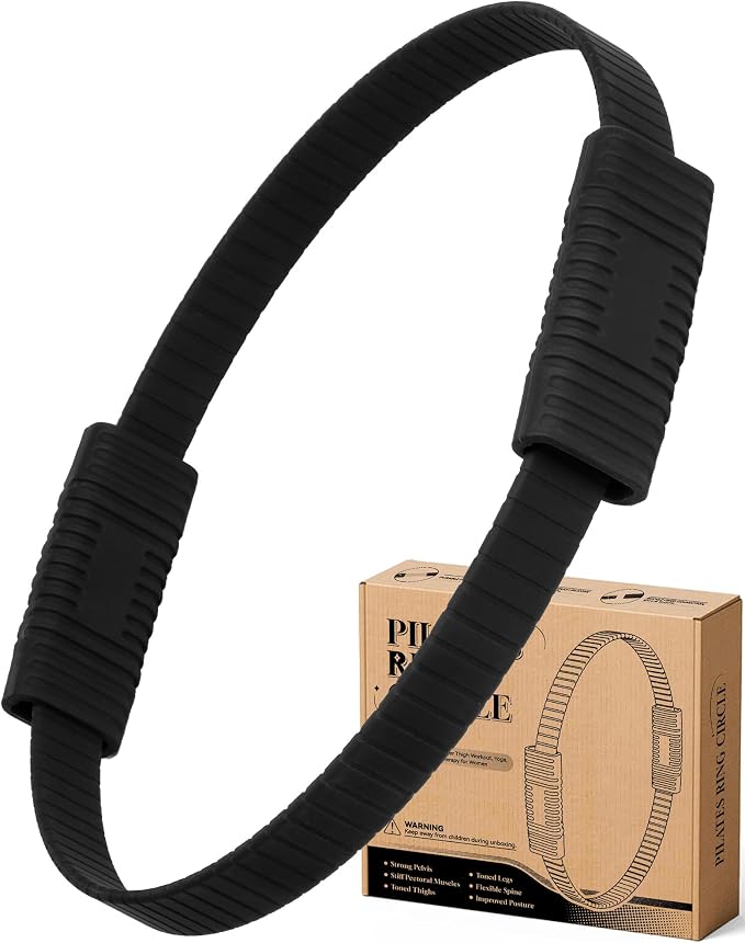 SUBCULTUREPICK Pilates Ring, Silicone Magic Pilates Rings, Lightweight & Durable Flexible Fitness Circle Exercise Equipment for Toning Arms, Thighs,Legs, Core,Yoga & Physical Therapy