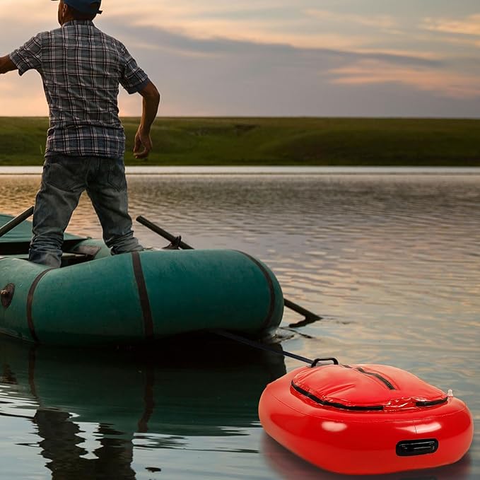 WILLBOND Inflatable River Floating Cooler Tow Behind, 38 Qt Insulated Heavy Duty PVC Kayak Floating Cooler with Handle for Outdoor Kayaking Rafting Boating Fishing and River Tubing