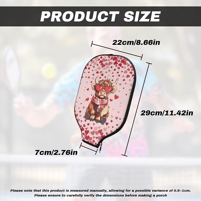 Pickleball Paddle Covers Only for Men and Women Zipper Closure Protection and Decoration