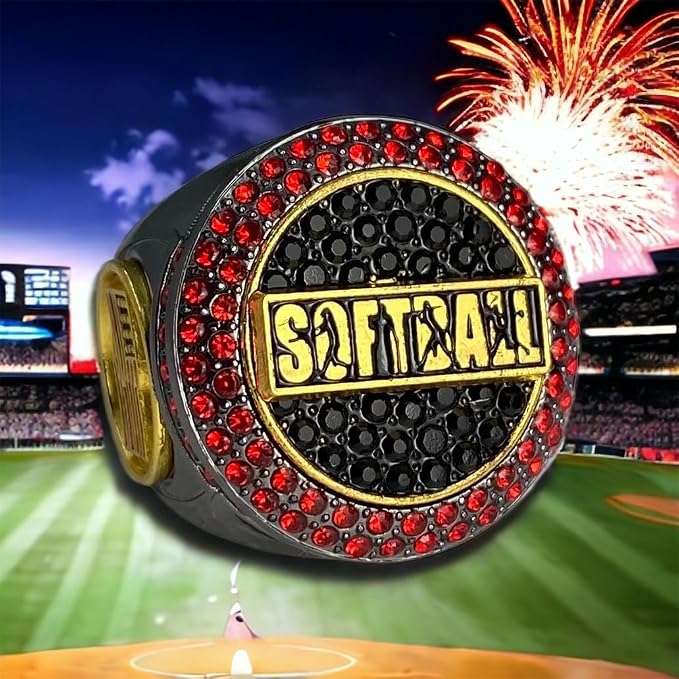 Legacy Rings 1 or 12 Pack Softball Baseball Championship Trophy Ring Champions or Finalists Female Woman Award
