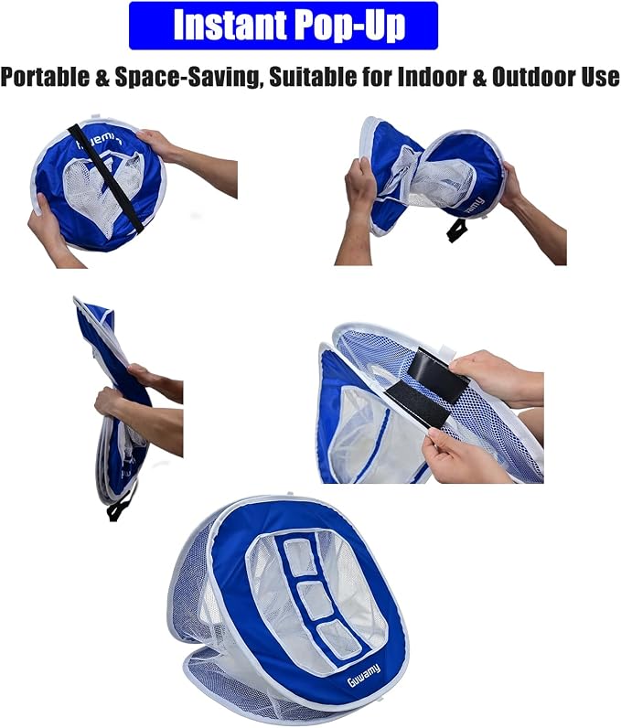 3-in-1 Pop Up Golf Chipping Net – Precision & Distance Trainer, Easy Indoor/Outdoor Setup – Ideal Gift