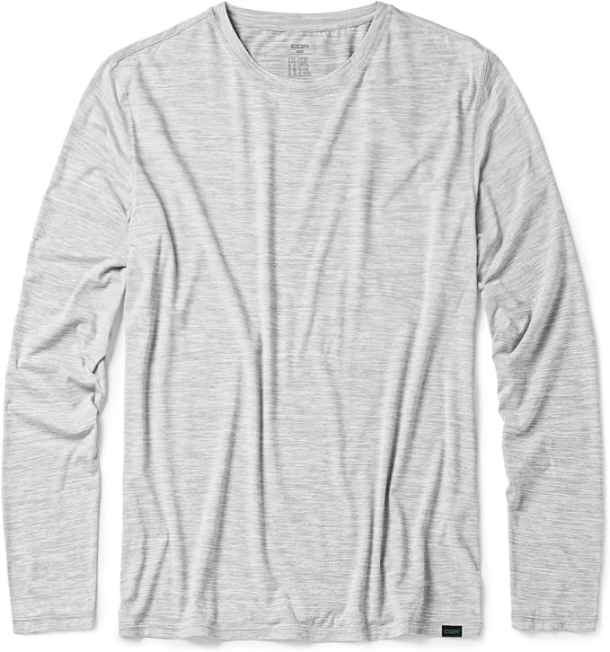 CQR Men's UPF 50+ Sun Protection Long Sleeve Quick Dry Athletic Shirts, Stretch Running Workout Hiking T-Shirts