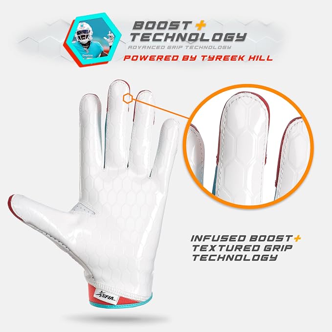 Grip Boost DNA 2.0 Football Gloves with Engineered Stick - Adult Sizes