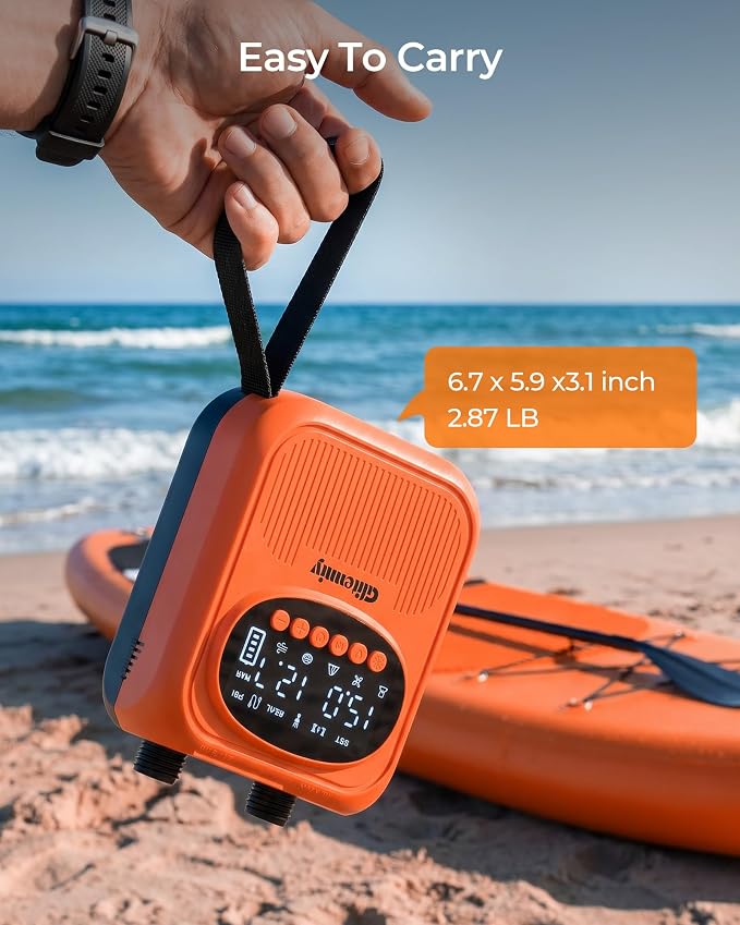 13500mAh Paddle Board Electric Pump SUP Pump for Paddleboard Air Compressor with Auto-Off Deflation Function 20PSI Rechargeab Stand-up Paddleboards Pump for Inflatables Kayaks and Boats