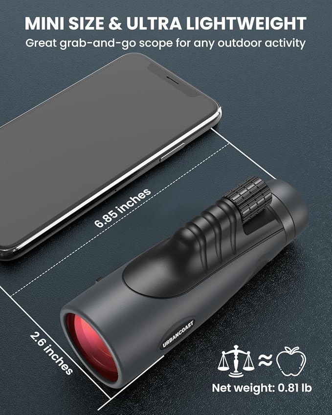 15x54 HD Monoculars for Adults High Powered, Waterproof Telescope with BAK4 Prism & FMC Lens, Monocular for Bird Watching, Hunting, Hiking, Camping, Sports