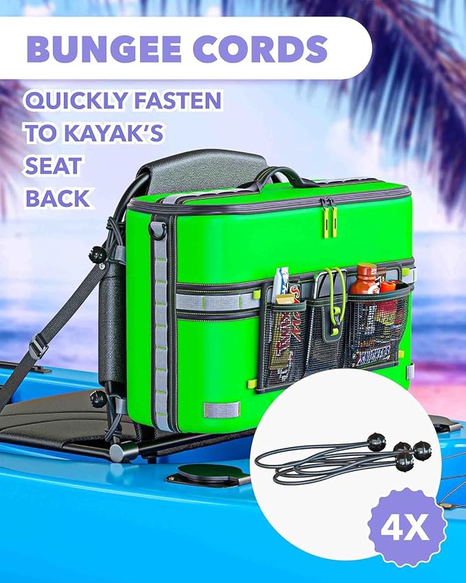 TidyFriend Kayak Cooler Behind Seat, Waterproof Cooler for Kayaking, Kayak Accessories Cooler Bag, Compatible with Lawn Chair Seat, Portable Ice Chest, Keeps Drinks Cold, Travel, Beach, Lunch