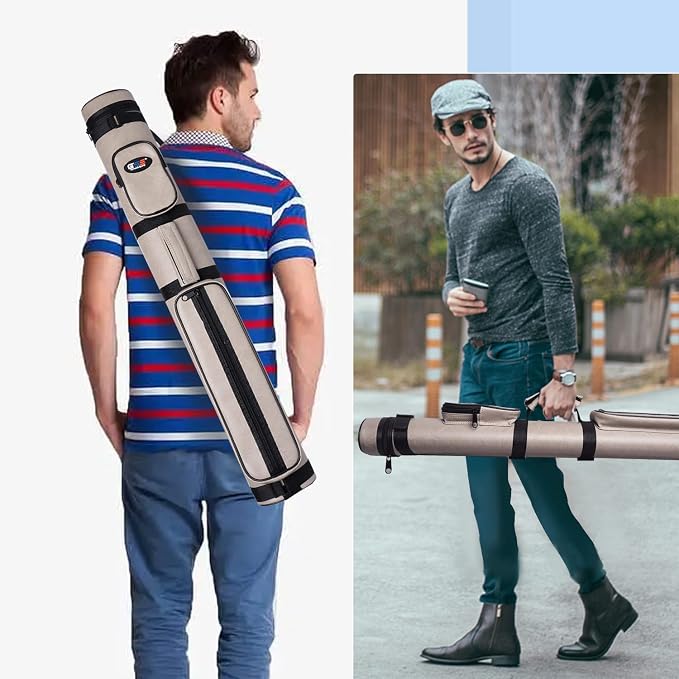 GSE Games & Sports Expert 2x2 Deluxe Hard Billiard Pool Cue Stick Carrying Case, Billiard Cue Case, Billiards Accessories (Several Colors Available)