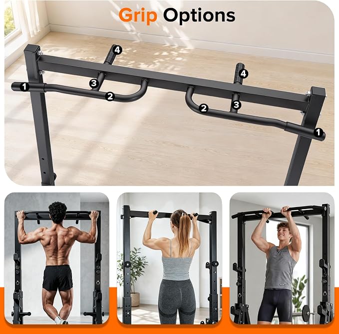 700LBS Foldable Power Tower Pull Up Bar - Multi-function Power Tower Dip Station with Adjustable Height for Home Gym, Portable Free Standing Strength Training Equipment for Indoor & Outdoor