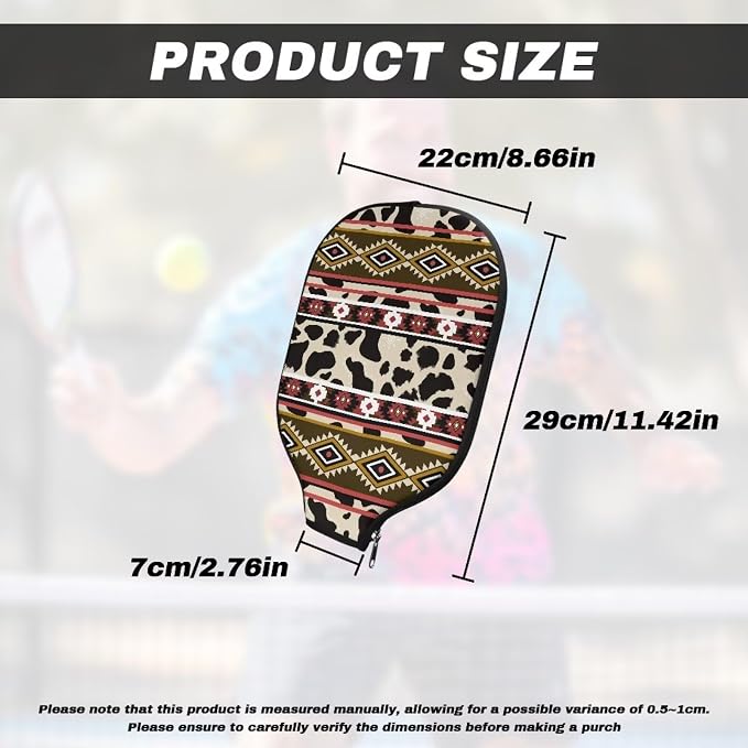 Pickleball Paddle Covers Only for Men and Women Zipper Closure Protection and Decoration