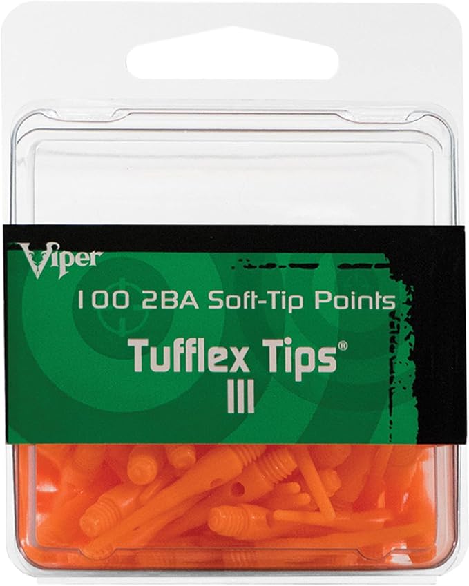 Viper Dart Accessory: Tufflex III 2BA Thread Soft Tip Dart Points (100 and 1000 Packs)