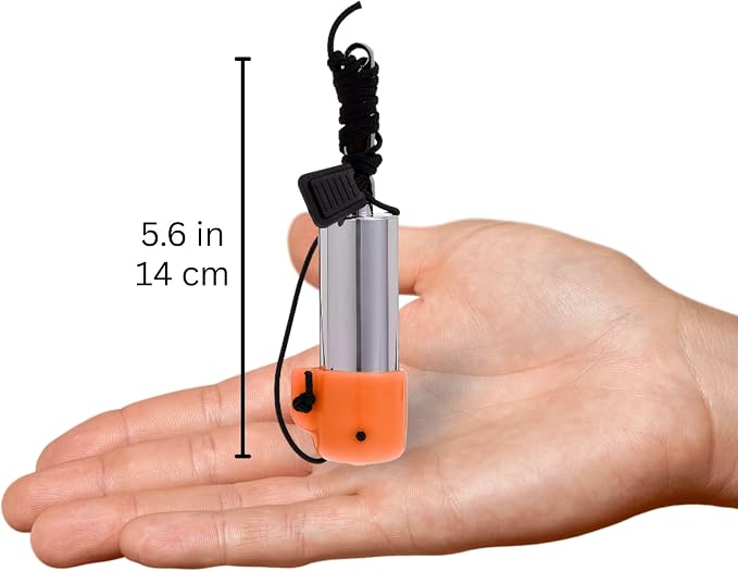 Scuba Choice Scuba Diving Safety Tank Rattle Stick Signal Bell, Loud Underwater Sound, 4.75” Compact Design, Noise-Free Storage Cover, Ideal for Scuba & Snorkeling