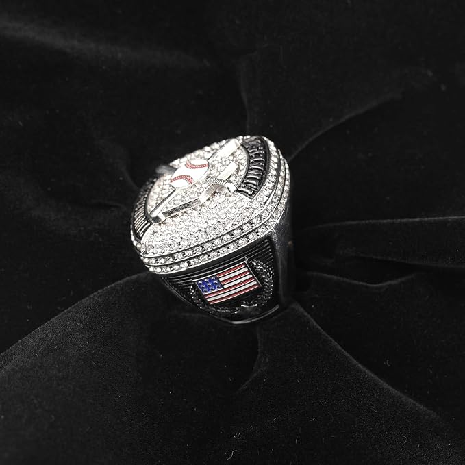 12 pcs Pack Baseball Home Plate Championship Trophy Ring Award Gift for Tournament Teams palyers Awards Size 9.5 Gold, Silver, Bronze Color