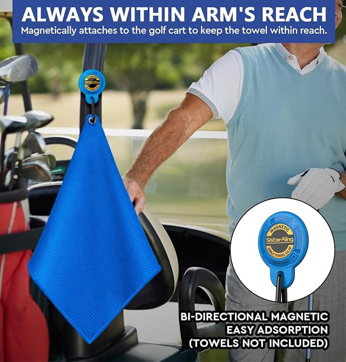 Water Telescopic Golf Ball Retriever and Magnetic Clip for Golf Towel