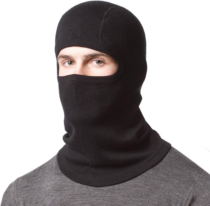 100% Merino Wool Balaclava - Winter Ski Mask - Face Mask - Cold Weather Gear