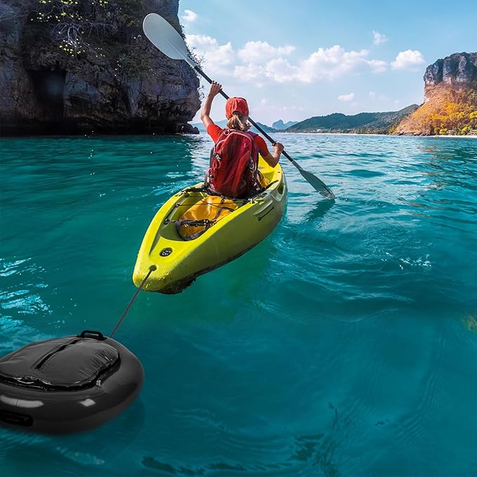 WILLBOND Inflatable River Floating Cooler Tow Behind, 38 Qt Insulated Heavy Duty PVC Kayak Floating Cooler with Handle for Outdoor Kayaking Rafting Boating Fishing and River Tubing