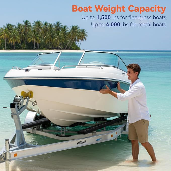 Boat Trailer Bunk Slide Pads and Enders for Easier Launching & Loading, 3" x 10" Boat Trailer Bunk Slicks