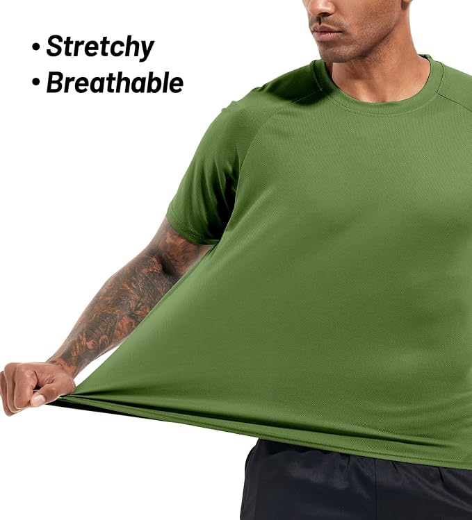 Boyzn 1, 3, 5 or 7 Pack Men's Workout Running Shirts, Dry Fit Moisture Wicking T-Shirt, Gym Athletic Short Sleeve Tee Shirts