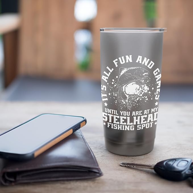 Steelhead Fisherman Gear Steelhead Fishing Net Fisher Stainless Steel Insulated Tumbler