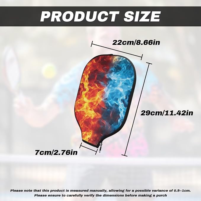 Light Pickleball Paddle Covers Only Pickle Ball Paddle Cover with Zipper Protective Sleeve Set of 4 Pickleballs Paddle Storage Carrying Bag Universal Size Case Gifts for Women