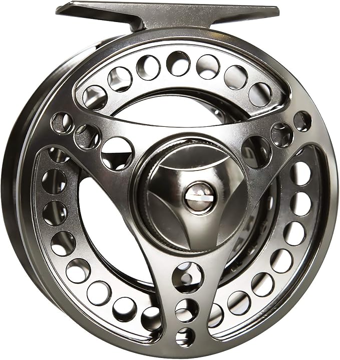 EX-ALC Fly Reel 3/4 5/6 7/8 9/10WT CNC Machined Large Arbor Aluminum Fly Fishing Reels Silver/Gunsmoke Fly Reels