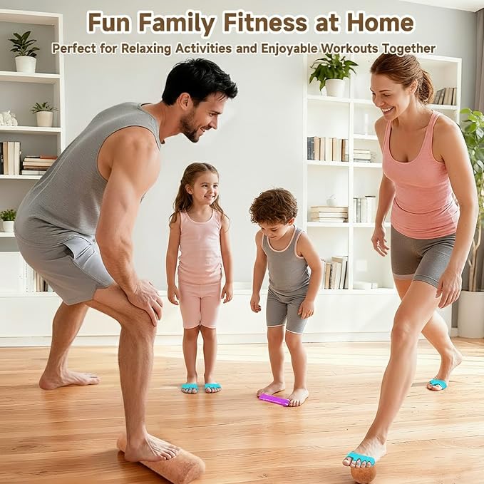 Premium Cork Balance Board for Foot Recovery & Mobility, Professional Foot Strengthening & Balance Training Kit for Plantar Fasciitis Relief, Physical Therapy & Stability