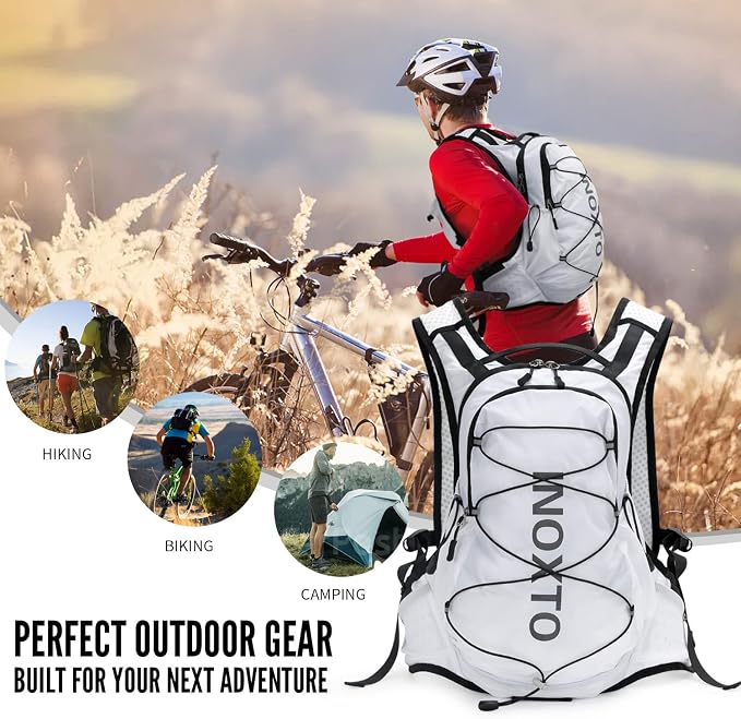 IX INOXTO Hydration Pack Backpack, Lightweight Water Backpack with 2L Hydration Bladder Daypack for Men Women,Running Hydration Vest for Trail Running Hiking Cycling Race Climbing