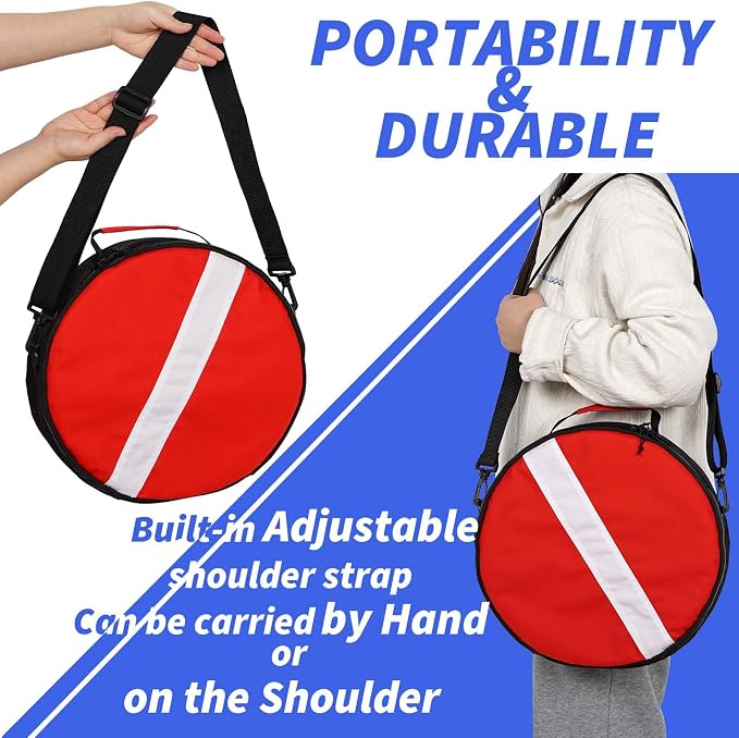 Scuba Regulator Bag, Diving Regulator Protective Bags with Double Lockable Zippers Carry on Bag for Dive Regulator with Adjustable Shoulder Strap