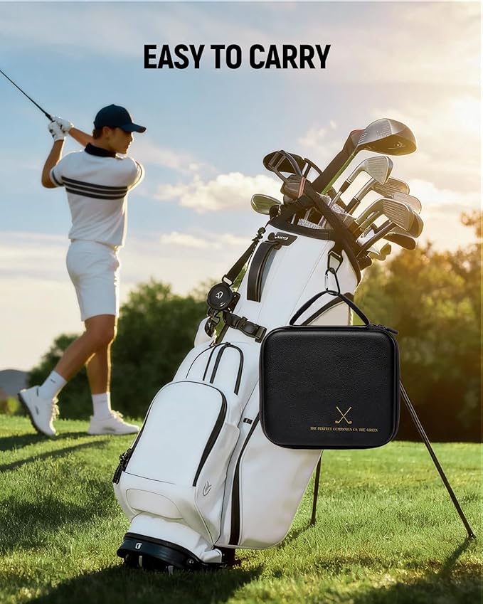 Golf Gift for Men and Women - Golfing Accessories Kit Golf Gift Set for Birthday Valentines Day with Handy Case, Balls, Tees, Divot Tool, Score Counter, Club Cleaner, Towel, Card for Golfer