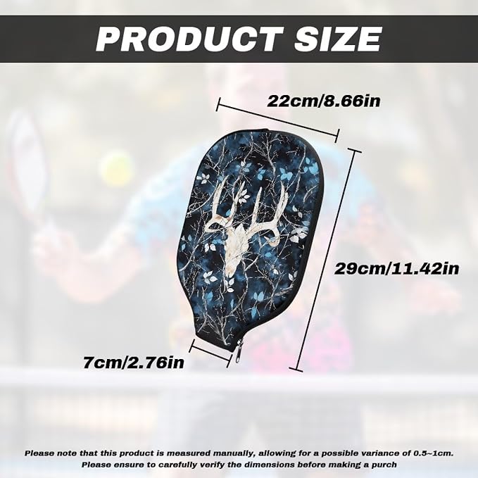 Pickleball Paddle Covers Only for Men and Women Zipper Closure Protection and Decoration