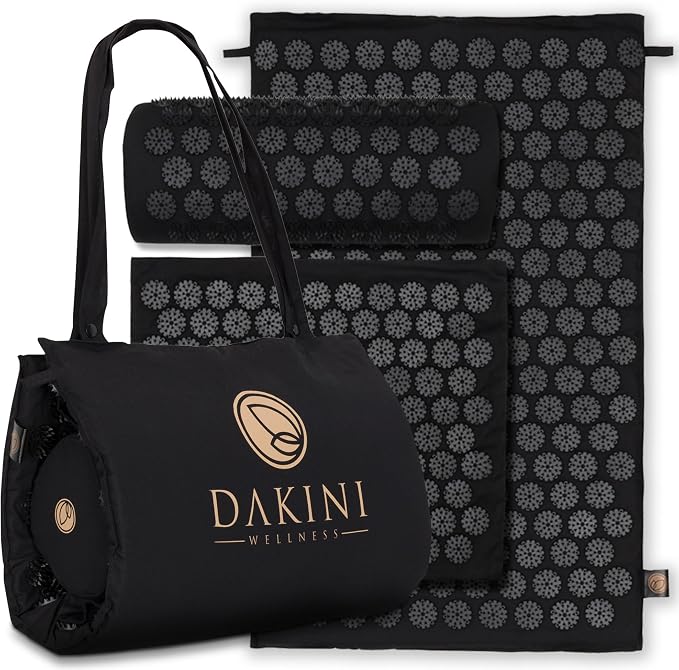 Acupressure Mat & Pillow Set with Mini Pad – Full Body Pain Relief | Mini pad for targeted relief on feet, hands and hard-to-reach areas