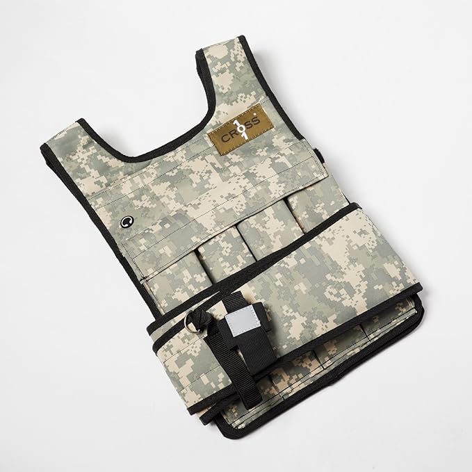 CROSS101 20LBS - 140LBS Adjustable Weighted Vest With Shoulder Pads Option for Men and Women