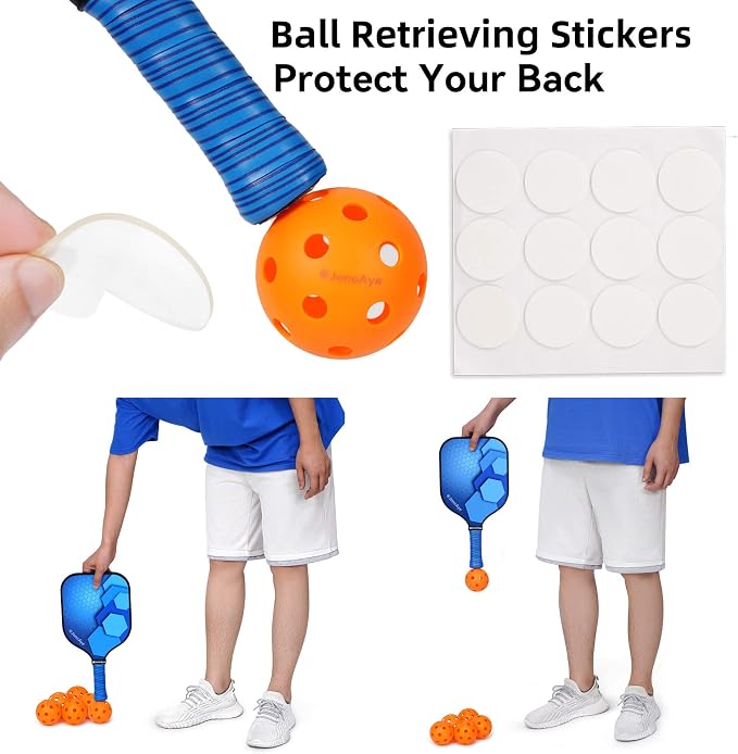 JoncAye Pickleball Paddles Set of 4 or 2, USAPA Approved Fiberglass Rackets with Outdoor Indoor Balls, Bag, Overgrip, Lightweight for Family, Professional Equipment for Beginners Intermediate