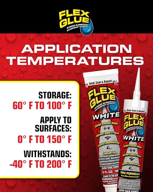 Flex Glue, Mini, Clear, 3-Pack, Super Strong, Transparent, Rubberized Waterproof Adhesive, Works Underwater, Use on Pools, Showers, Outdoors, Concrete, Brick, Pavers, Masonry, UV Resistant