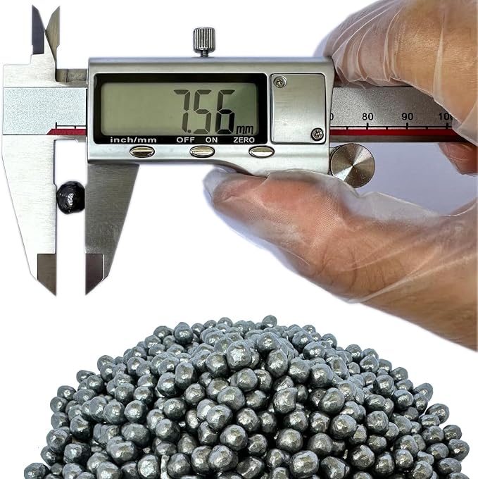 Bag of #7 Lead Shot Balls - 99.9% Pure (7.5mm) - Heavy Duty Ballast Weights for Sleds, Scuba Diving, Hunting, Fishing, and More