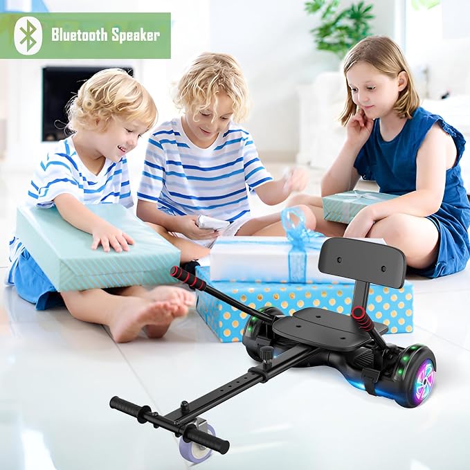 CBD Scooter with Corlorful LED Lights,6.5" Wheels, Dual 300W Motor Scooter for Kids Girls Boys Adults, All Ages