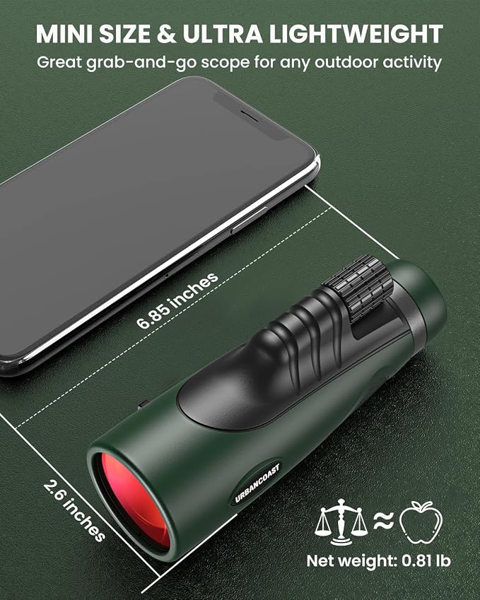 15x54 HD Monoculars for Adults High Powered, Waterproof Telescope with BAK4 Prism & FMC Lens, Monocular for Bird Watching, Hunting, Hiking, Camping, Sports