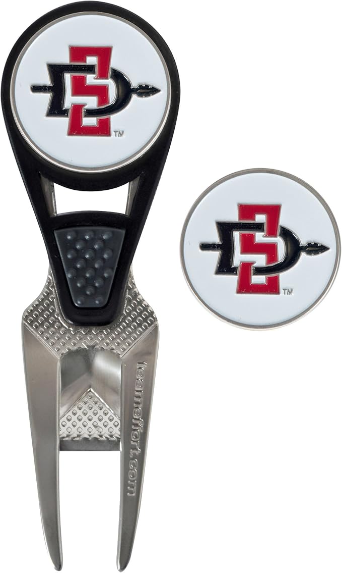 Team Effort Collegiate CVX Ball Mark Repair Tool & 2 Ball Markers