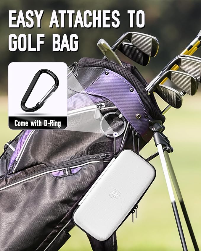 GLORIEROO Odor-Absorbing Golf Glove Holder Case for Men Women with Glove Shaper - Fits Golf Club Bag, Golf Organizer Storage for Phone, Tees, Divot Tool, Ball Markers, Golf Gifts for Men Women