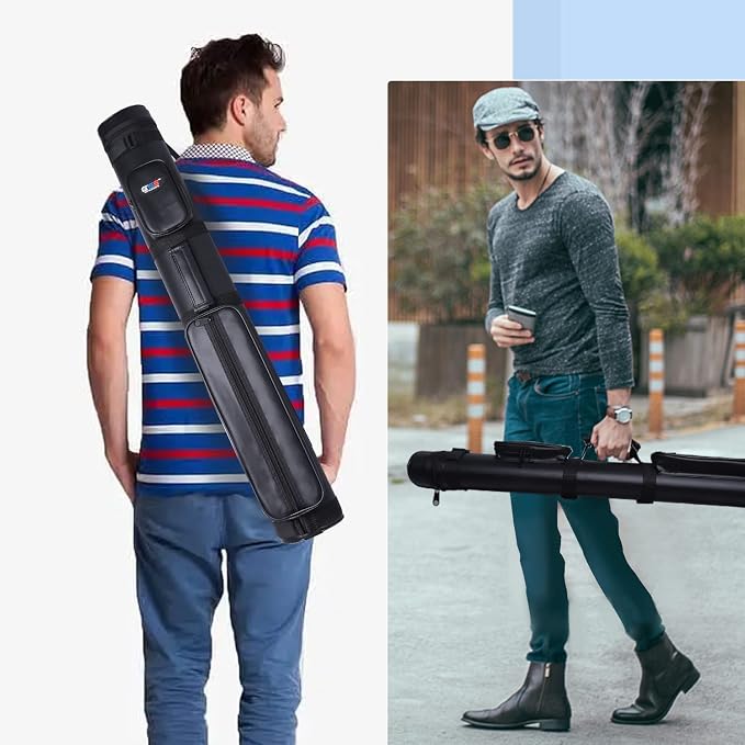 GSE Games & Sports Expert 2x2 Deluxe Hard Billiard Pool Cue Stick Carrying Case, Billiard Cue Case, Billiards Accessories (Several Colors Available)