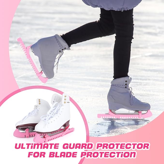 Hikeen Ice Skate Guards with Shoulder Straps,Enhanced Stability Ice Skate Blade Guards,Non-Slip Hockey Skate Blade Protector for Adult and Kids