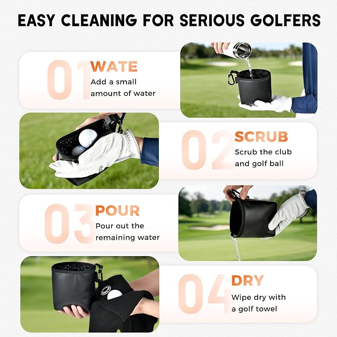 Tecoom Magnetic Golf Towel, Premium Ultra Absorbent Waffle Microfiber, Double-Stitched Edging, Strong Magnet for Golf Carts, Bags and Clubs, 18"x18" Portable Golf Accessories, Gift for Men Women