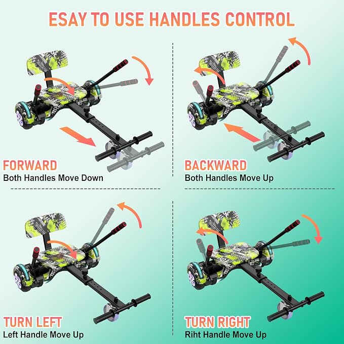 LIEAGLE Hoverboard, 6.5" Self Balancing Scooter Hover Board with Bluetooth Wheels LED Lights for Kids Adults