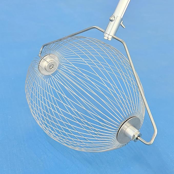 ODISON Tennis Ball Picker, 35+ Balls Capacity Ball Collector with Adjustable Handle, Lightweight Ball Retriever for Tennis, Padel, Baseball, Suitable for All Courts and Ages