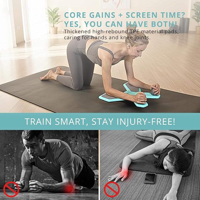 Balance Board for Core Workout, Portable Plank Board Training Equipment, Wobble Balance Board, Adjustable Home Fitness Equipment for Core Strength, Workout Equipment for Full-Body Workouts