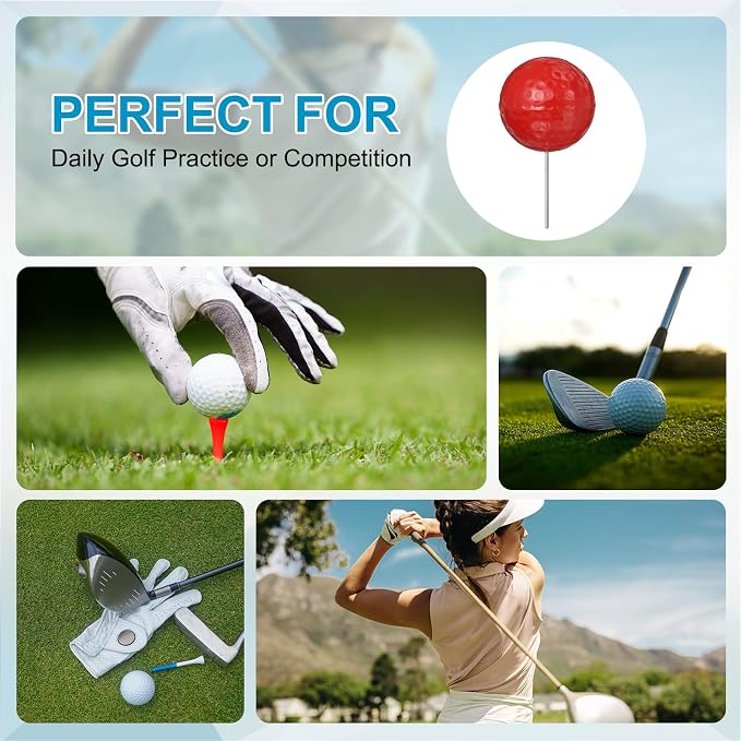 Golf Tee Markers, Plastic Position Ball Markers, Golf Ball Marker-Fitting for (Driving Range Boundary Markings/Area Markings)