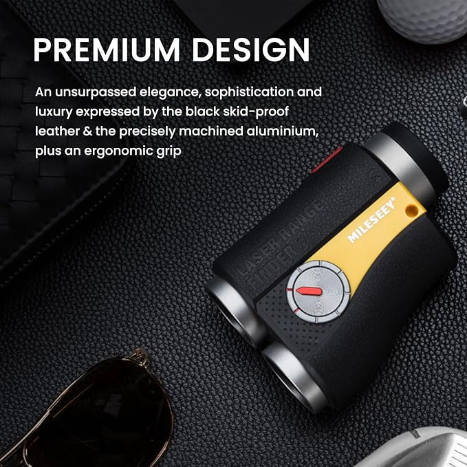 MilESEEY PFS2 Golf Rangefinder with Slope, 1100 Yds Range Finders, ±0.5 Yard Accuracy Laser Rangefinders for Golfing, 450 Yds Flag Pole Locking Vibration, Range Finder Golf Gifts for Men