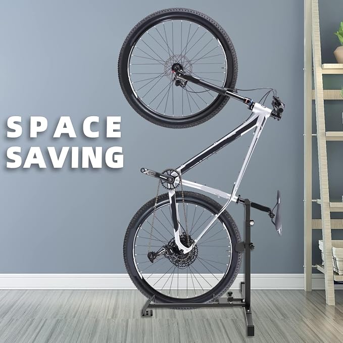 Bike Stand,Vertical Bike Rack Garage,Space-Saving Rack with Adjustable for Garage & Apartment, Bike Storage for Indoor Storage (2 pack)