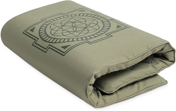 ShaktiMat Acupressure Mat for Relaxation, Massage Muscles, Aid Sleep & Unlock Inner Tension, Similar to Acupuncture, No Needles Required (Premium, Level 1, Tulsi)