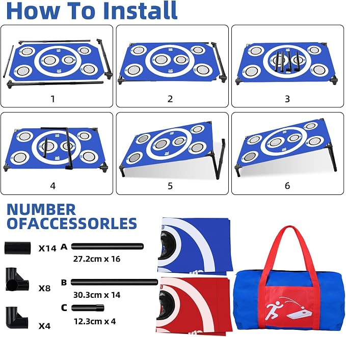 NZQXJXZ Cornhole Board Set with 8 Bean Bags 3x2 Ft Corn Hole Games Portable Cornhole Set for Indoor and Outdoor Ideal for Kids, Adults, Camping,Travel,Beach, Yard