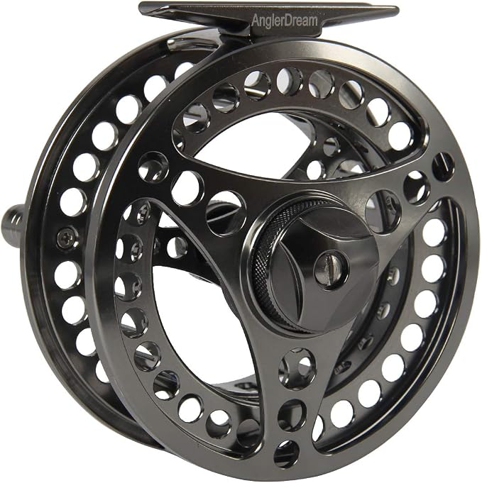 EX-ALC Fly Reel 3/4 5/6 7/8 9/10WT CNC Machined Large Arbor Aluminum Fly Fishing Reels Silver/Gunsmoke Fly Reels